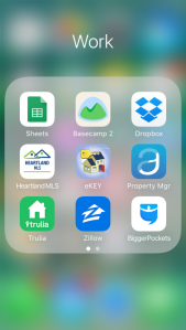 Home Rental Services: Work Apps Folder on my Phone